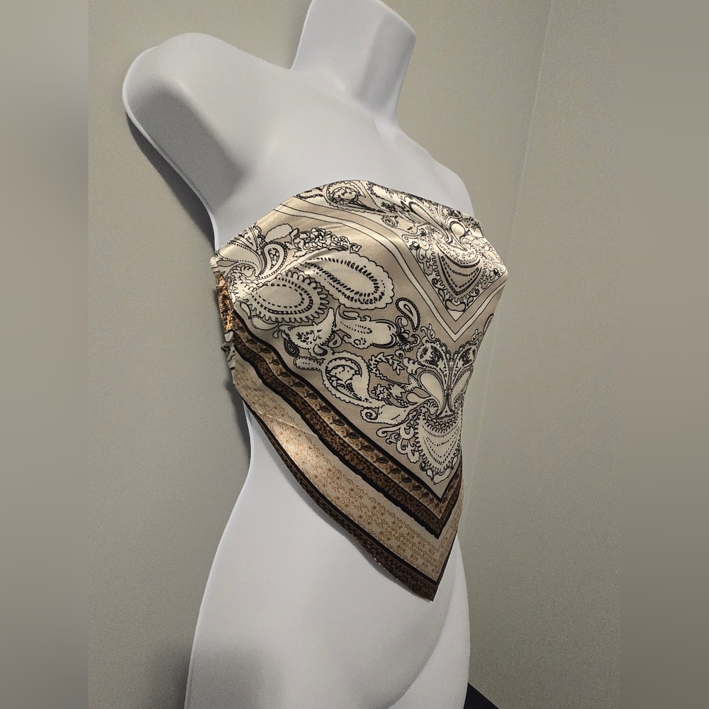 Ardene Satin Handkerchief Tube Top. Size XS. - Picture 2 of 5